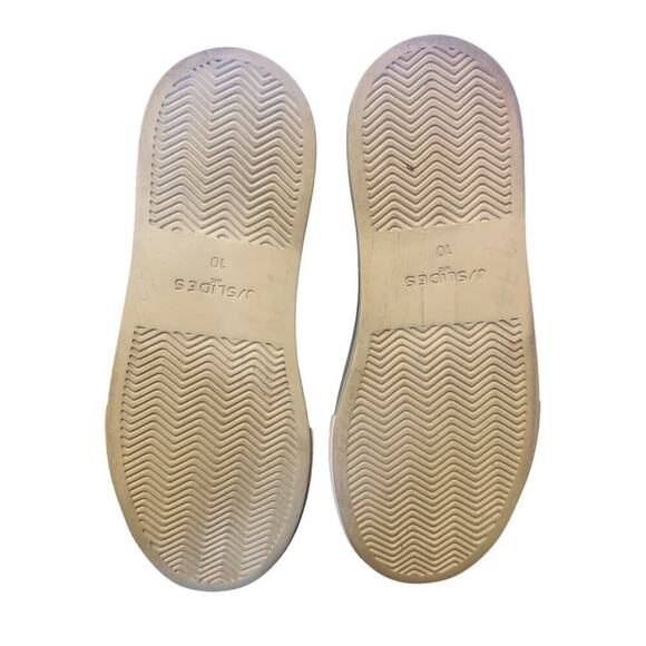 J/Slides NYC Delilah Black Leather Platform Sneakers Size 10M - Picture 9 of 10